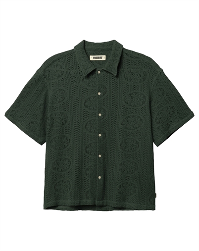 Woodbird - WBWang Strickhemd - Pine Green